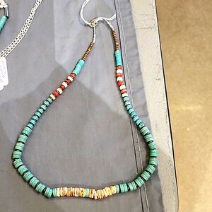 Native American turquoise, spiny oyster necklace